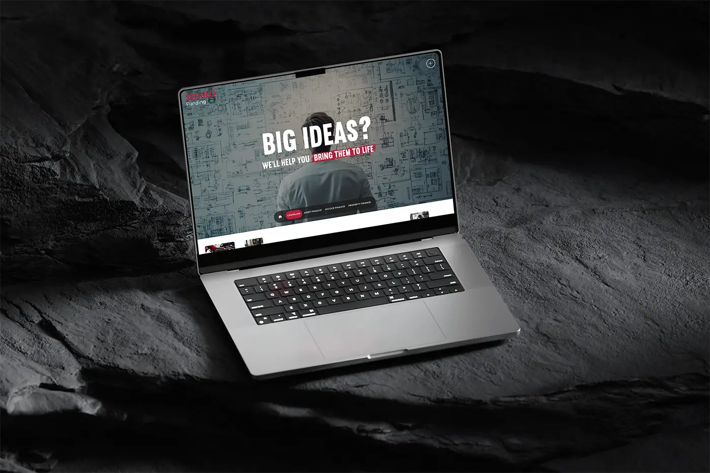 Sedulo Funding website on a MacBook